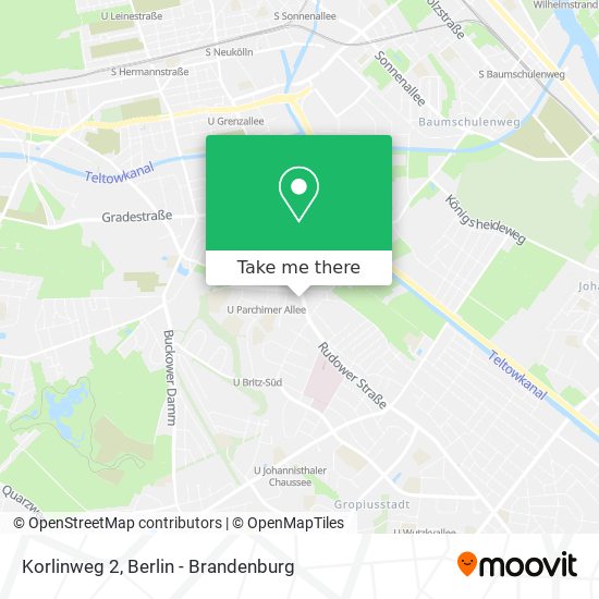 Korlinweg 2 map