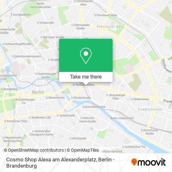 Cosmo Shop Alexa am Alexanderplatz map