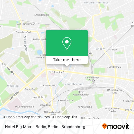 Hotel Big Mama Berlin map