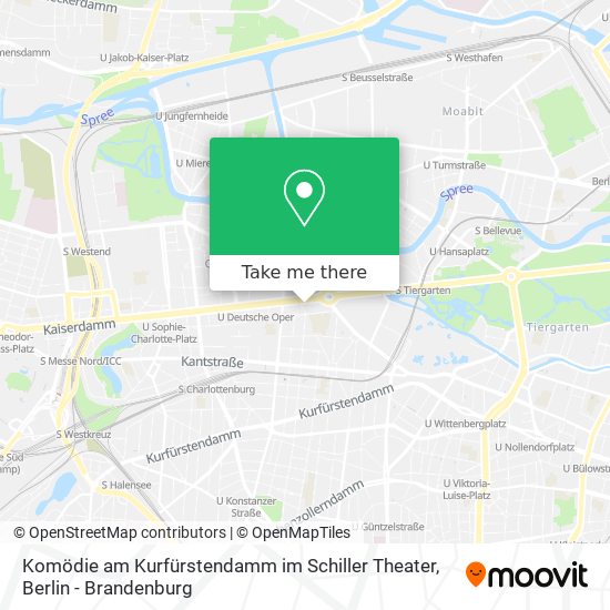 Карта Komödie am Kurfürstendamm im Schiller Theater