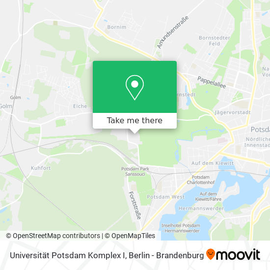 Universität Potsdam Komplex I map