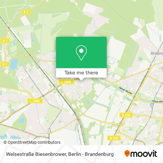 Welsestraße Biesenbrower map