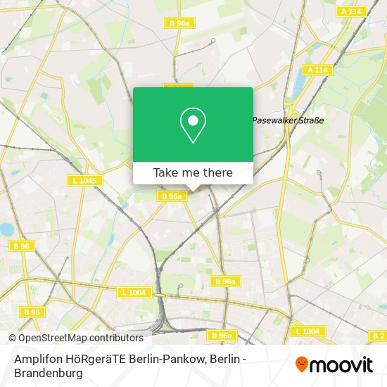 Карта Amplifon HöRgeräTE Berlin-Pankow