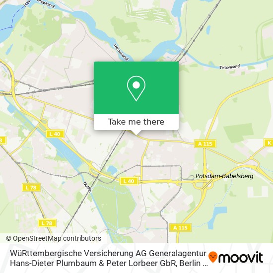 Карта WüRttembergische Versicherung AG Generalagentur Hans-Dieter Plumbaum & Peter Lorbeer GbR