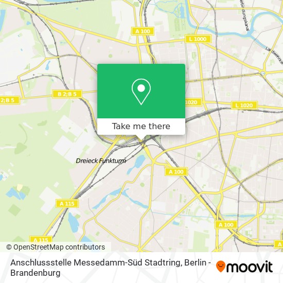 Anschlussstelle Messedamm-Süd Stadtring map