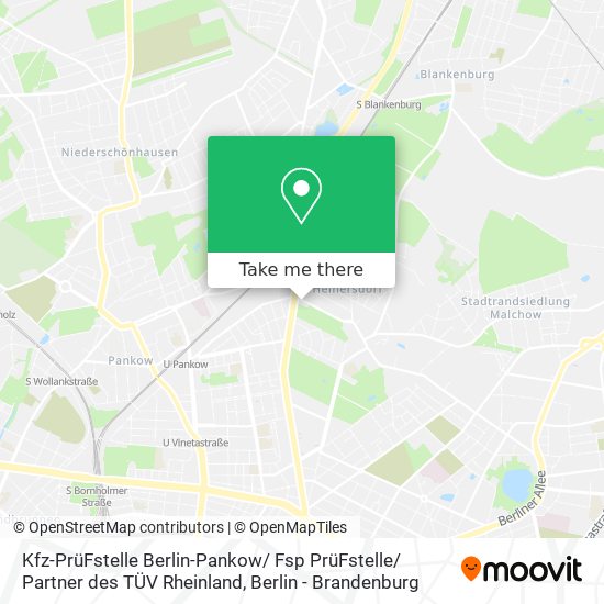 Kfz-PrüFstelle Berlin-Pankow/ Fsp PrüFstelle/ Partner des TÜV Rheinland map