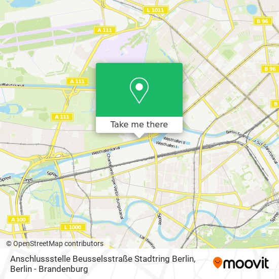 Карта Anschlussstelle Beusselsstraße Stadtring Berlin