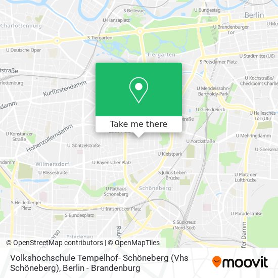 Volkshochschule Tempelhof- Schöneberg (Vhs Schöneberg) map
