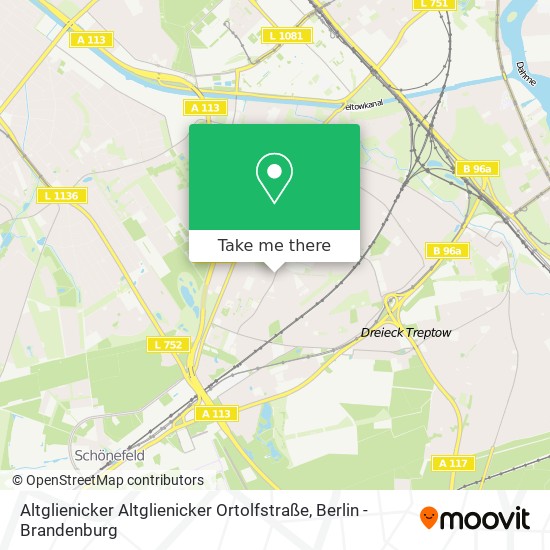 Карта Altglienicker Altglienicker Ortolfstraße