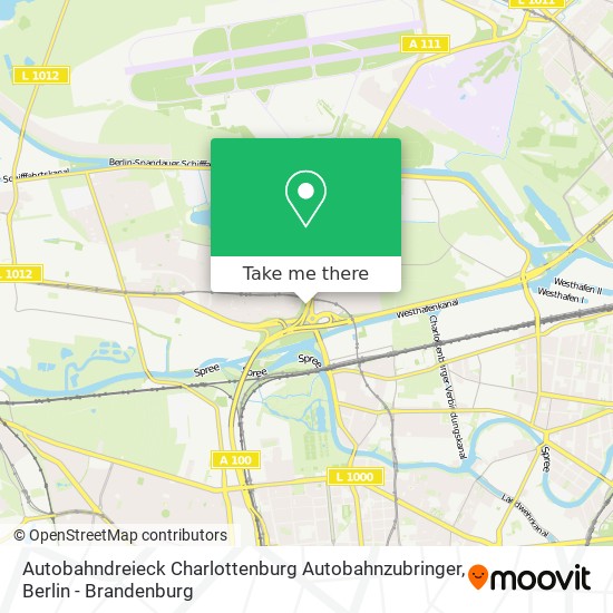 Autobahndreieck Charlottenburg Autobahnzubringer map