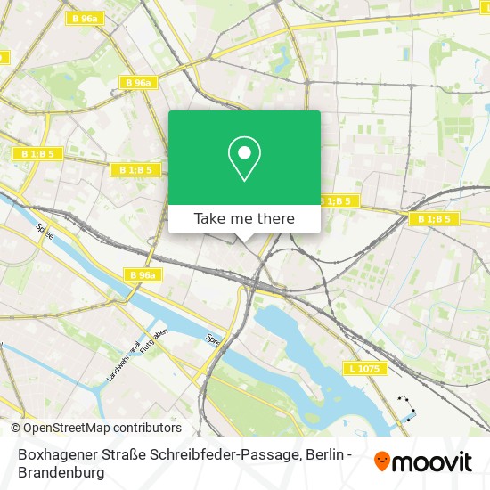 Boxhagener Straße Schreibfeder-Passage map