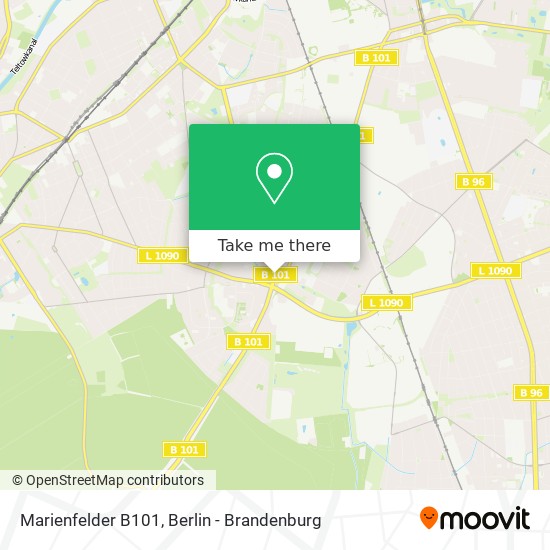 Marienfelder B101 map