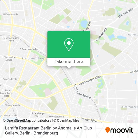 Карта Lamifa Restaurant Berlin by Anomalie Art Club Gallery