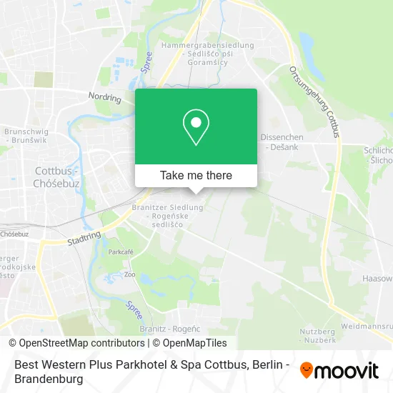 Карта Best Western Plus Parkhotel & Spa Cottbus