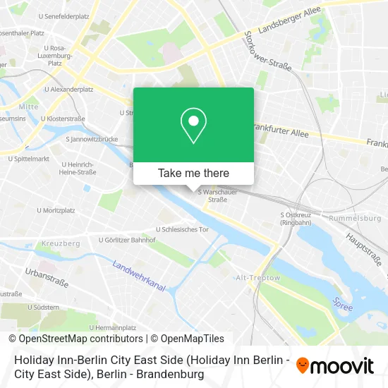 Карта Holiday Inn-Berlin City East Side