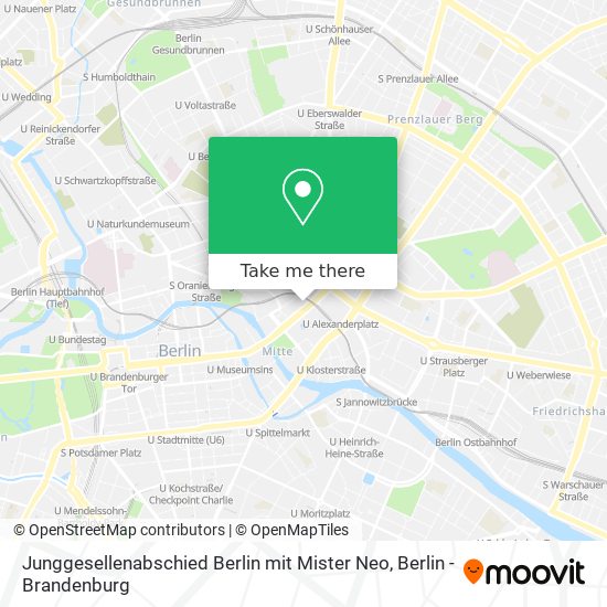 Карта Junggesellenabschied Berlin mit Mister Neo