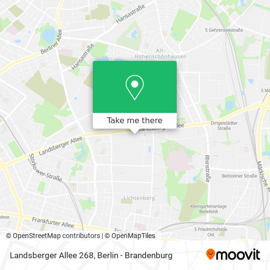 Landsberger Allee 268 map