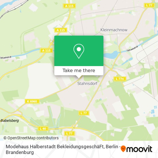 Карта Modehaus Halberstadt BekleidungsgeschäFt