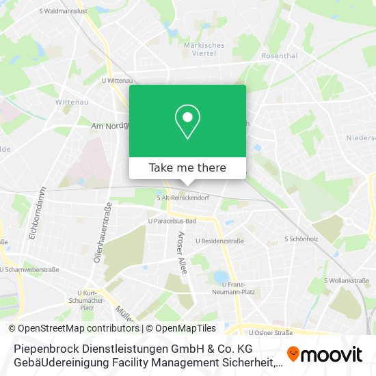 Карта Piepenbrock Dienstleistungen GmbH & Co. KG GebäUdereinigung Facility Management Sicherheit