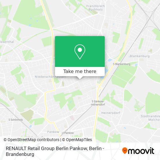 Карта RENAULT Retail Group Berlin Pankow