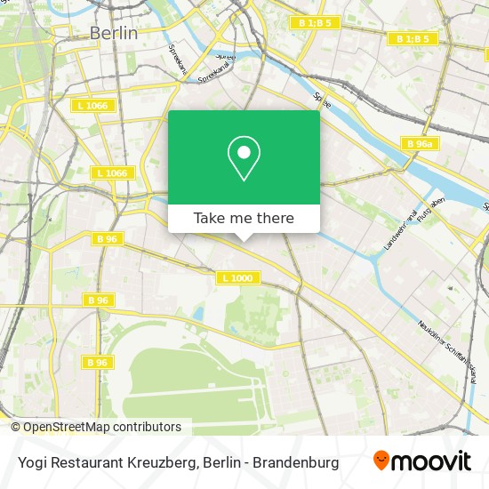 Yogi Restaurant Kreuzberg map