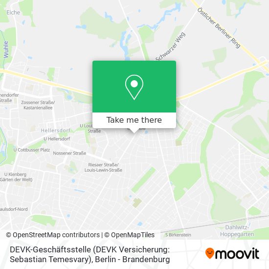 Карта DEVK-Geschäftsstelle (DEVK Versicherung: Sebastian Temesvary)