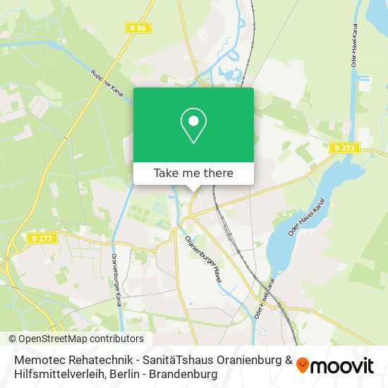 Memotec Rehatechnik - SanitäTshaus Oranienburg & Hilfsmittelverleih map