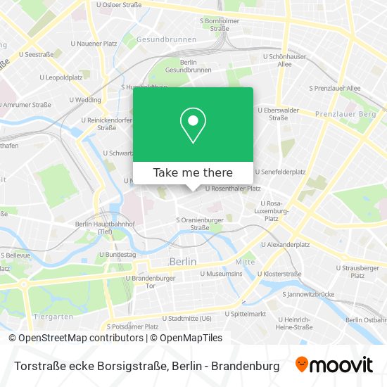 Карта Torstraße ecke Borsigstraße