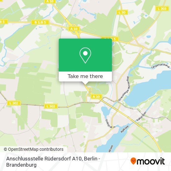Карта Anschlussstelle Rüdersdorf A10