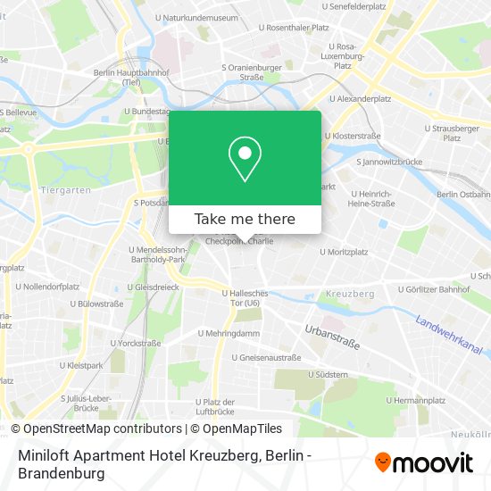 Карта Miniloft Apartment Hotel Kreuzberg