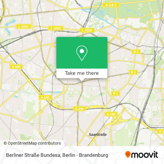 Карта Berliner Straße Bundesa