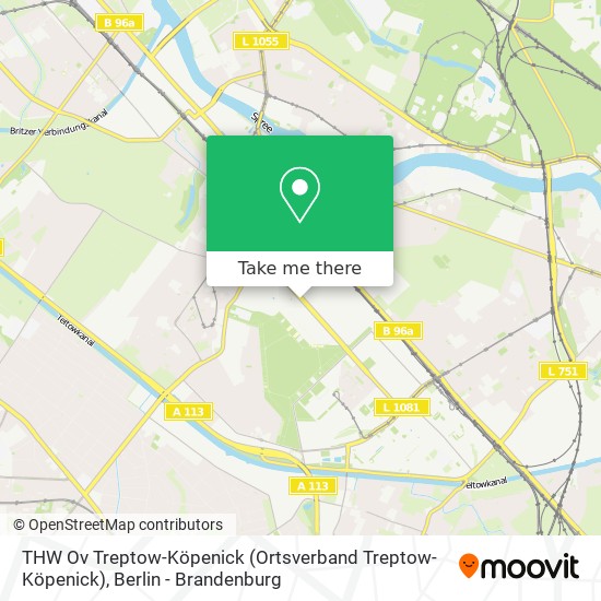 THW Ov Treptow-Köpenick (Ortsverband Treptow-Köpenick) map