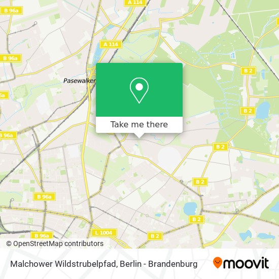 Карта Malchower Wildstrubelpfad