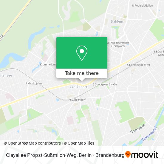 Clayallee Propst-Süßmilch-Weg map