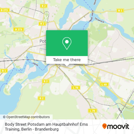 Карта Body Street Potsdam am Hauptbahnhof Ems Training
