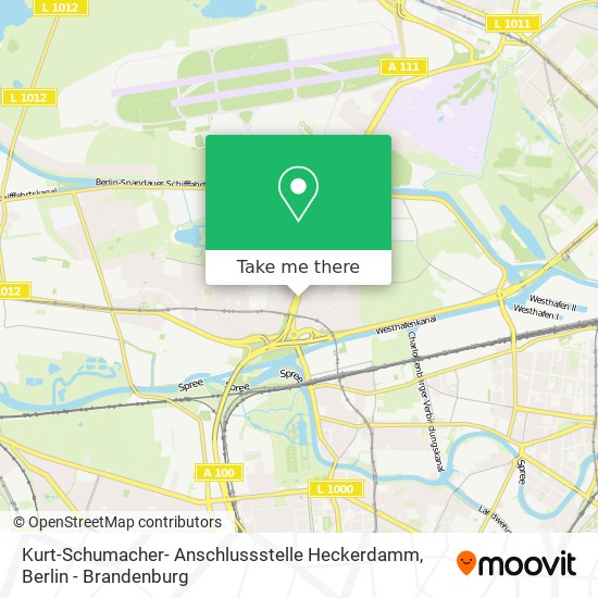 Карта Kurt-Schumacher- Anschlussstelle Heckerdamm