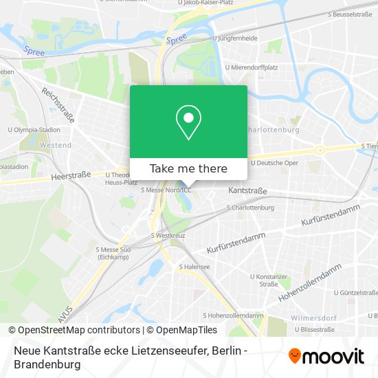 Neue Kantstraße ecke Lietzenseeufer map