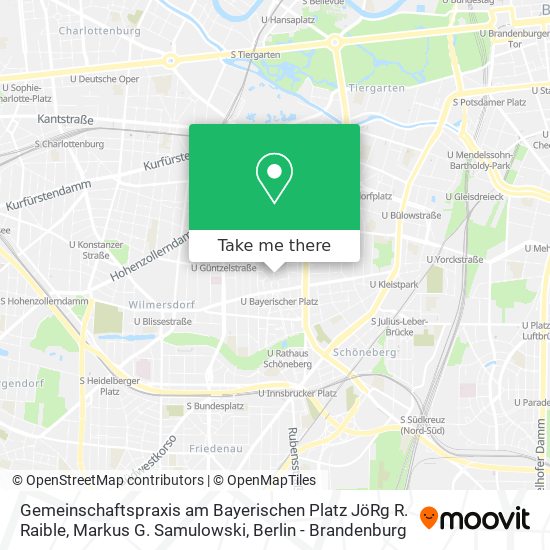 Карта Gemeinschaftspraxis am Bayerischen Platz JöRg R. Raible, Markus G. Samulowski