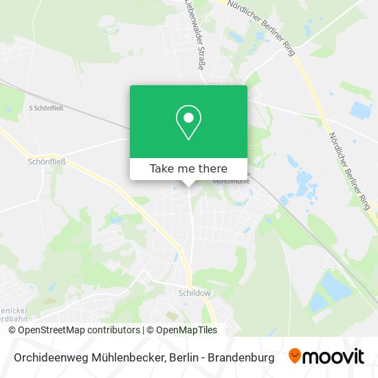 Orchideenweg Mühlenbecker map