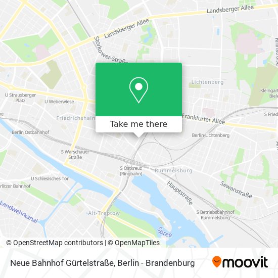 Neue Bahnhof Gürtelstraße map