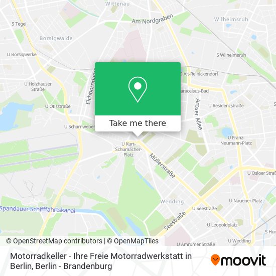 Motorradkeller - Ihre Freie Motorradwerkstatt in Berlin map