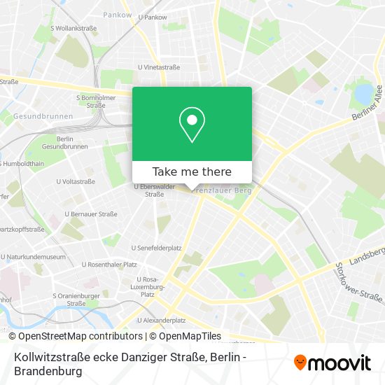 Карта Kollwitzstraße ecke Danziger Straße