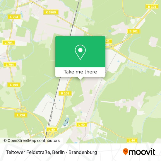 Карта Teltower Feldstraße