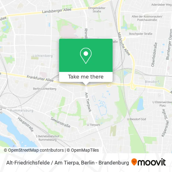 Карта Alt-Friedrichsfelde / Am Tierpa