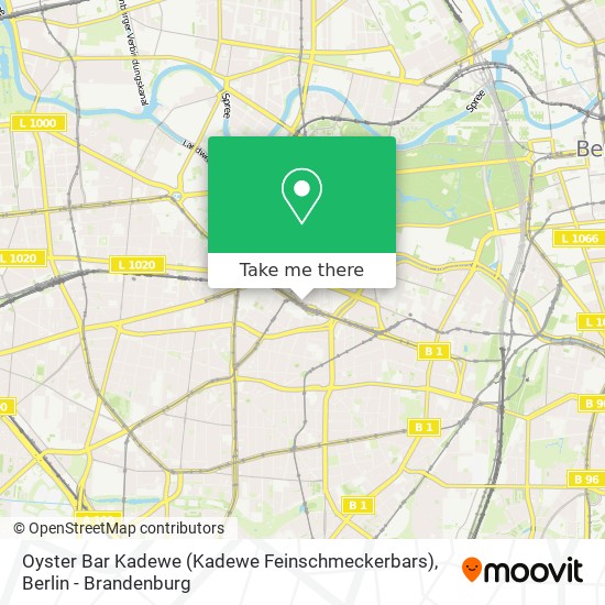 Карта Oyster Bar Kadewe (Kadewe Feinschmeckerbars)