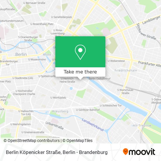 Berlin Köpenicker Straße map