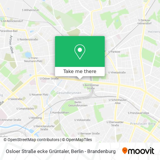 Osloer Straße ecke Grüntaler map