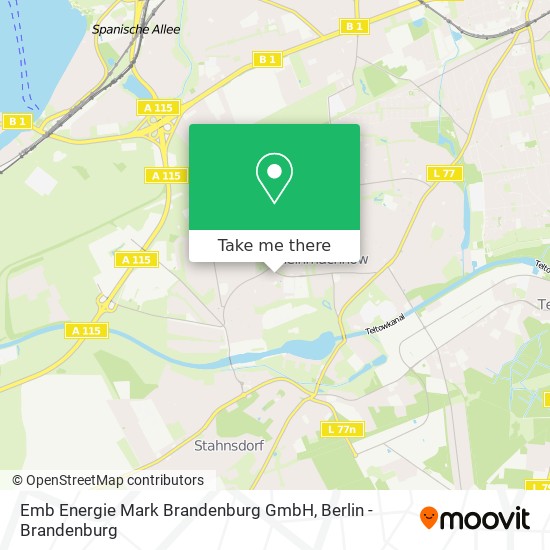 Карта Emb Energie Mark Brandenburg GmbH