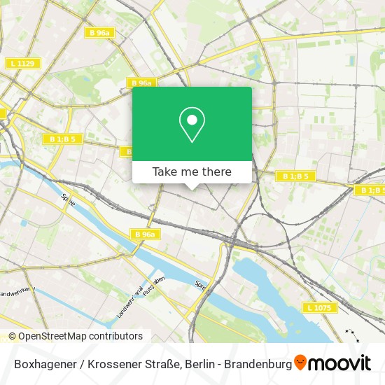 Boxhagener / Krossener Straße map