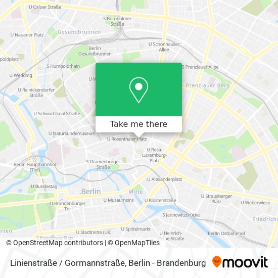 Linienstraße / Gormannstraße map